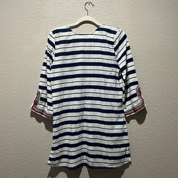 Mud Pie Navy and White Striped Swim Coverup - Picture 2 of 8